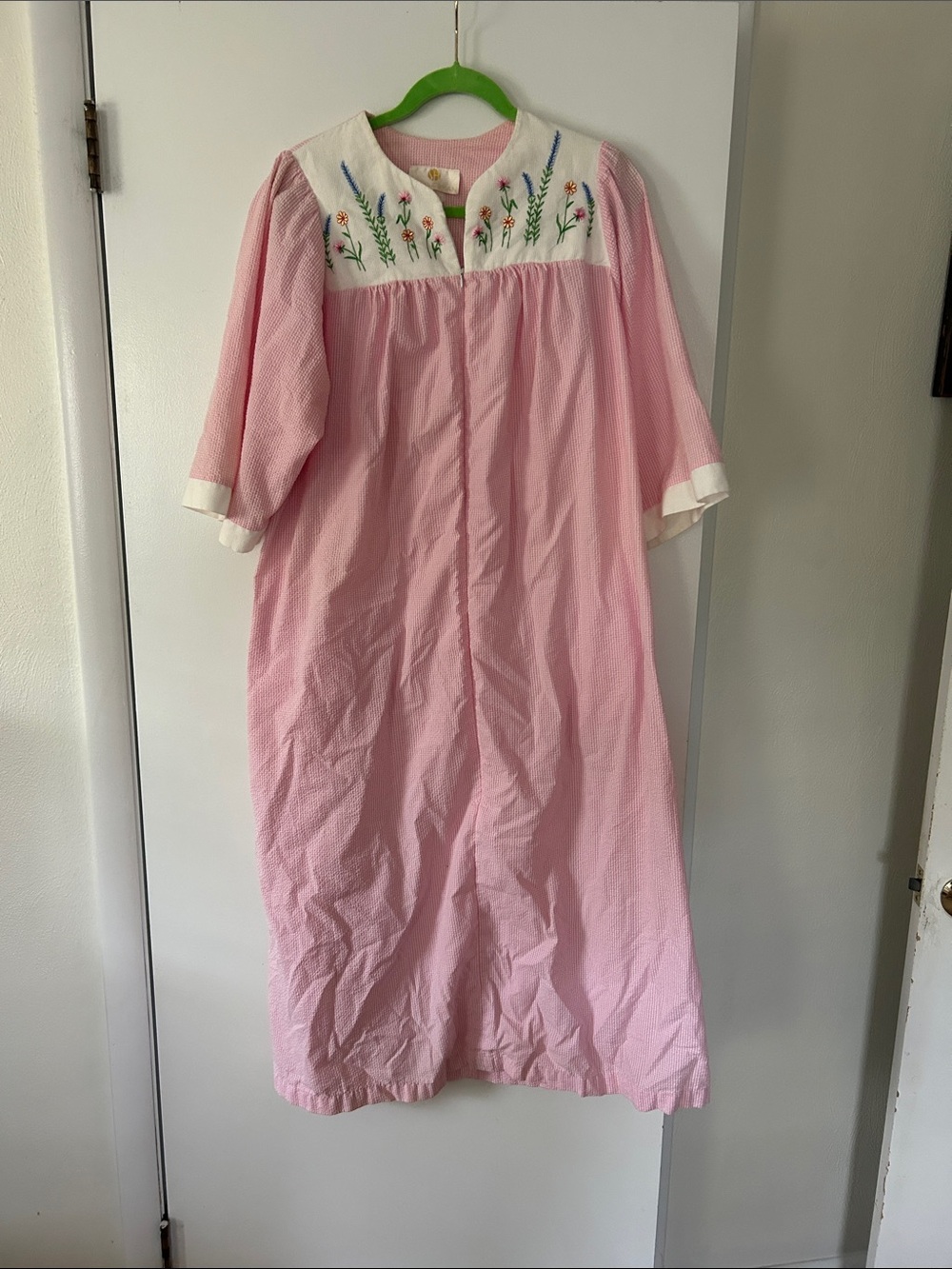 VINTAGE Pink Embroidered Yoke Nightgown - Women Intimates